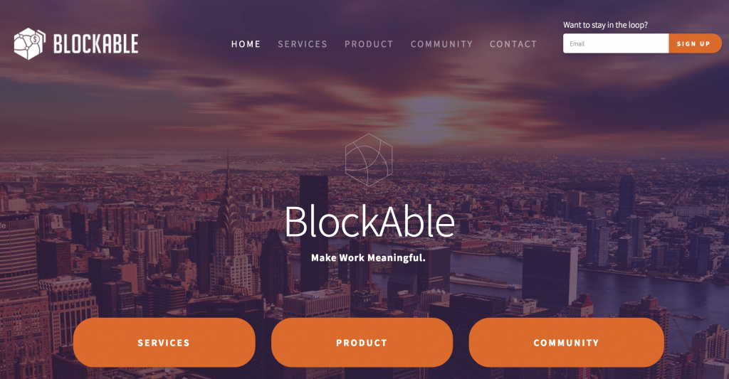 Blockableのウェブサイト